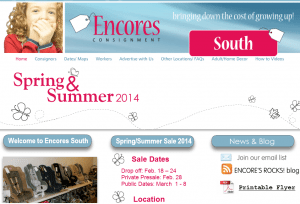 Encores Consignment website screenshot