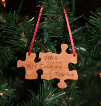 puzzle pieces Christmas ornament