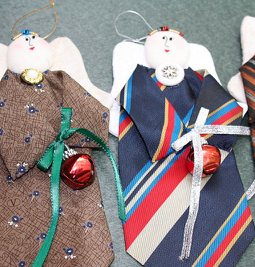 Christmas ornaments from neckties