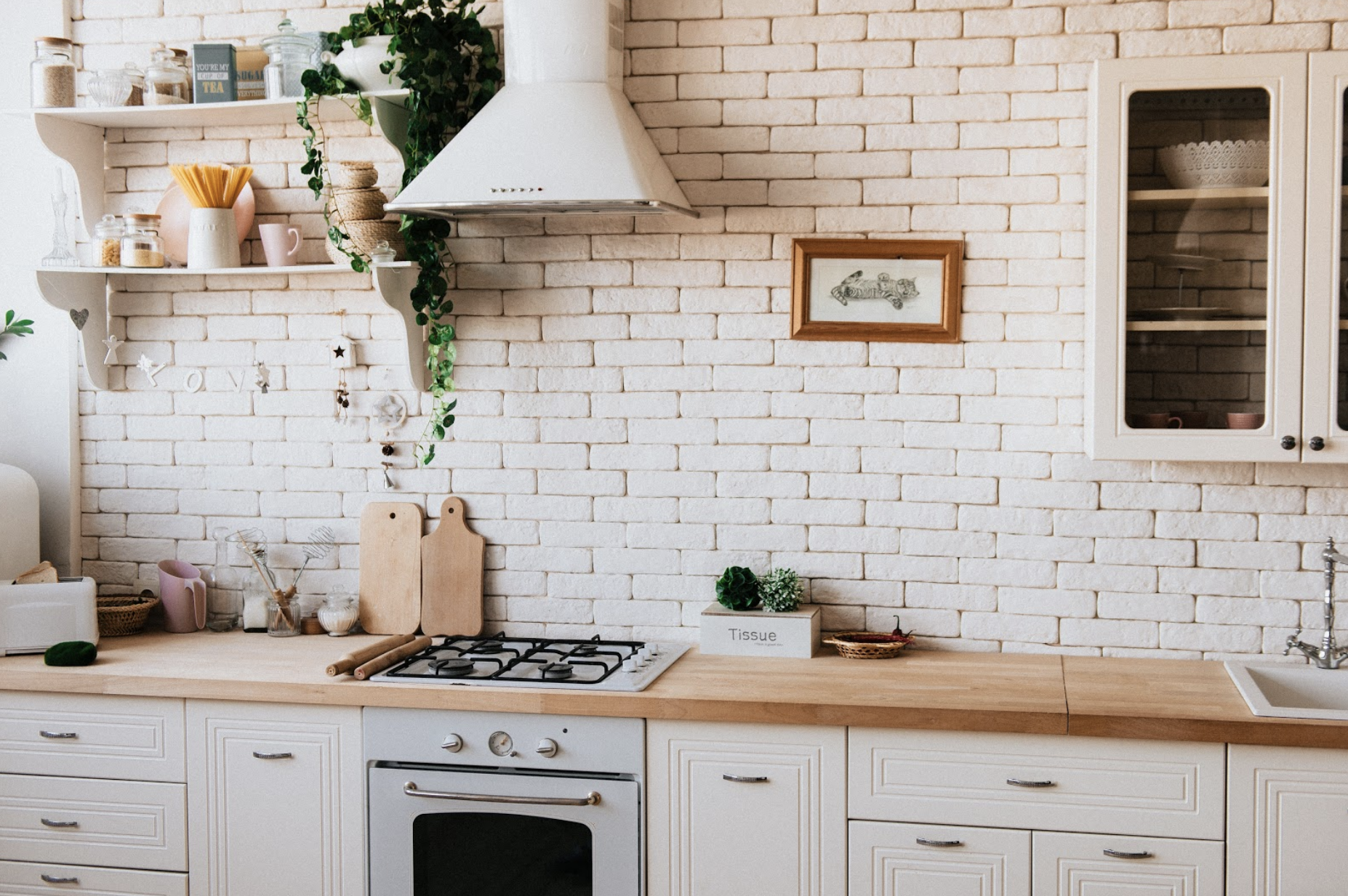 Stylish Kitchen - Subway Tiles w/ Chic Decor